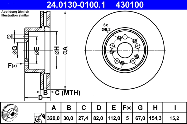 ATE Remschijven 24.0130-0100.1