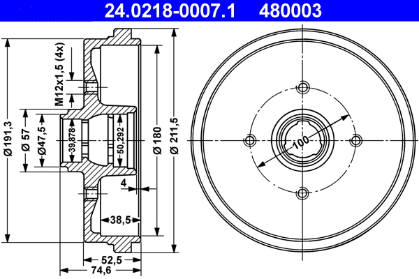 ATE Remtrommel 24.0218-0007.1