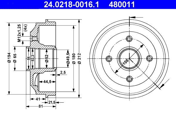 ATE Remtrommel 24.0218-0016.1