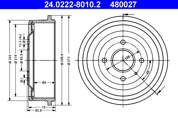 ATE Remtrommel 24.0222-8010.2