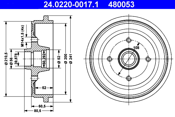 ATE Remtrommel 24.0220-0017.1