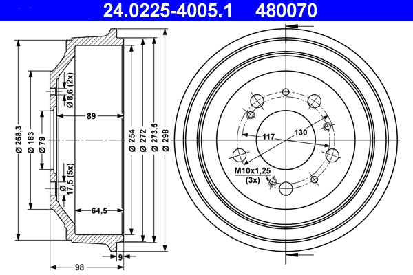 ATE Remtrommel 24.0225-4005.1