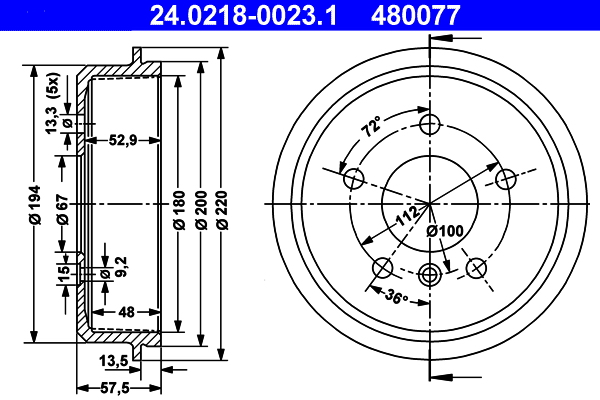 ATE Remtrommel 24.0218-0023.1