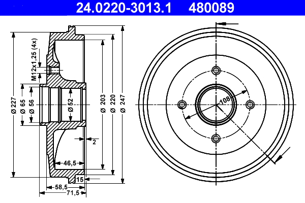 ATE Remtrommel 24.0220-3013.1