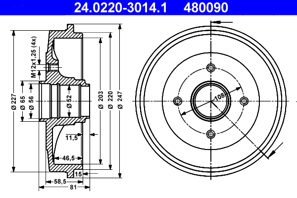 ATE Remtrommel 24.0220-3014.1