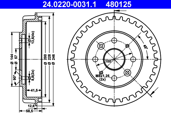 ATE Remtrommel 24.0220-0031.1