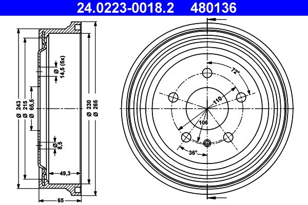 ATE Remtrommel 24.0223-0018.2