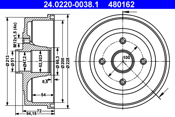 ATE Remtrommel 24.0220-0038.1