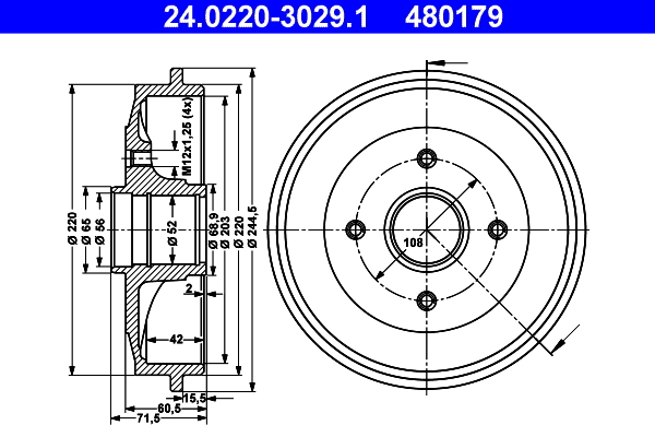 ATE Remtrommel 24.0220-3029.1