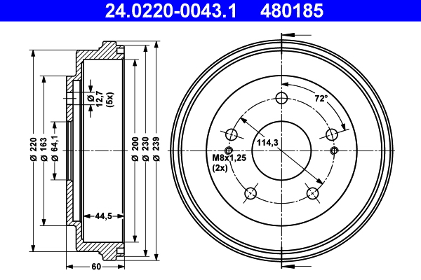 ATE Remtrommel 24.0220-0043.1