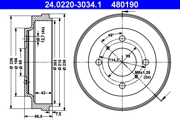 ATE Remtrommel 24.0220-3034.1