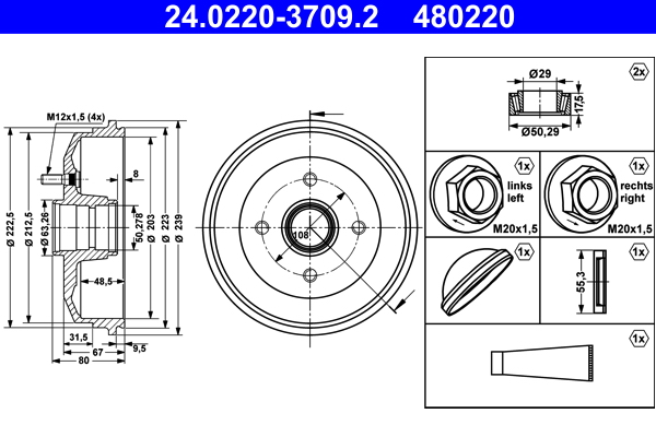 ATE Remtrommel 24.0220-3709.2