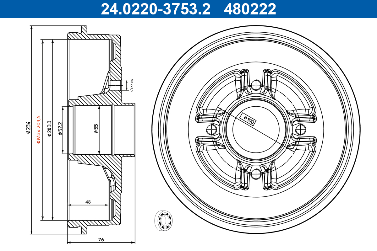 ATE Remtrommel 24.0220-3753.2