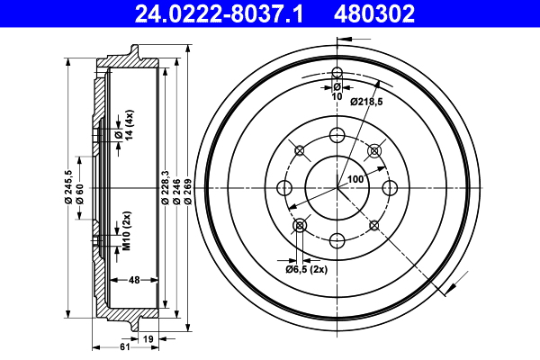 ATE Remtrommel 24.0222-8037.1