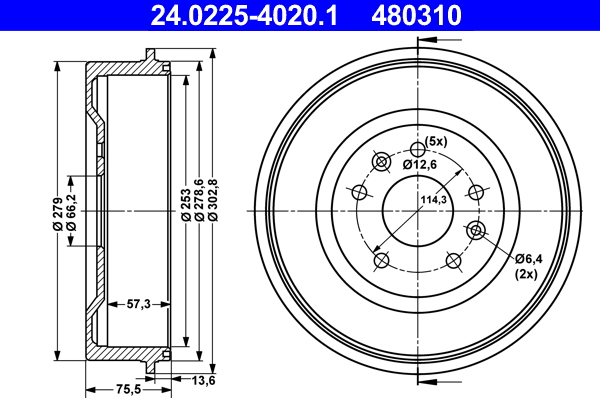 ATE Remtrommel 24.0225-4020.1