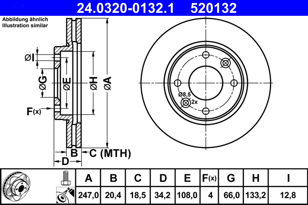 ATE Remschijven 24.0320-0132.1