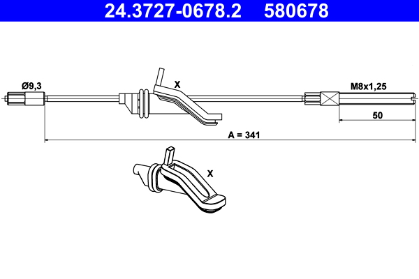 ATE Handremkabel 24.3727-0678.2