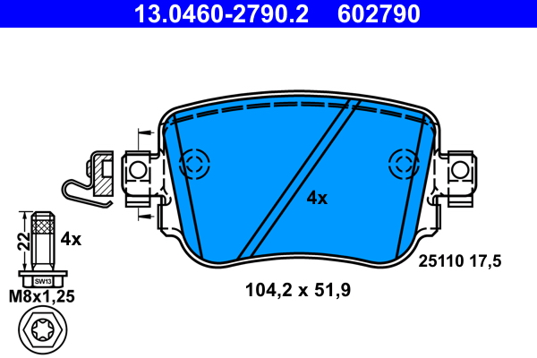 ATE Remblokset 13.0460-2790.2