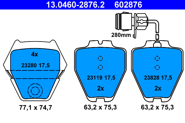 ATE Remblokset 13.0460-2876.2