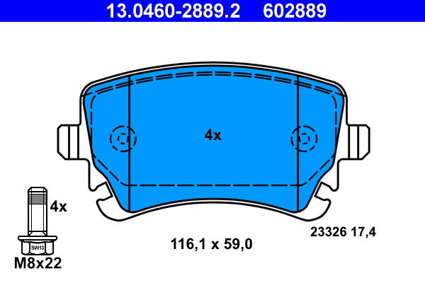 ATE Remblokset 13.0460-2889.2