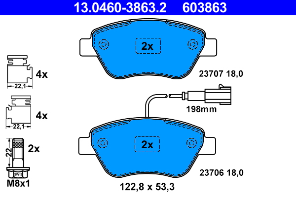 ATE Remblokset 13.0460-3863.2