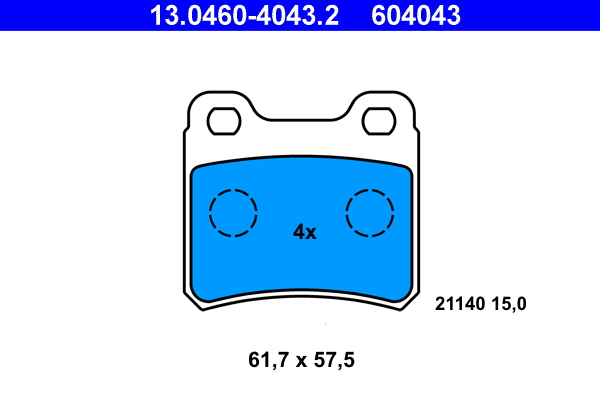 ATE Remblokset 13.0460-4043.2