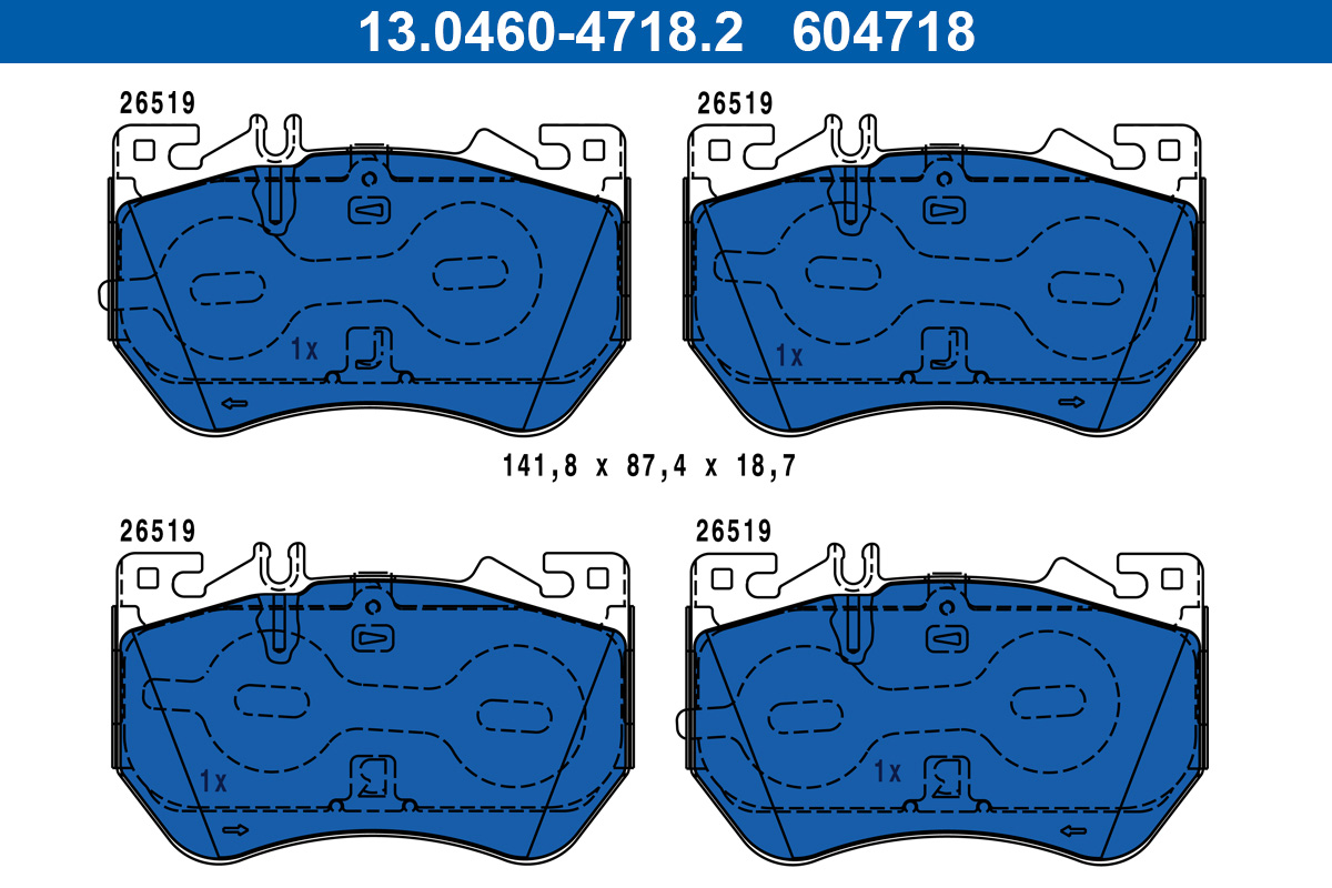 ATE Remblokkenset, schijfrem 13.0460-4718.2