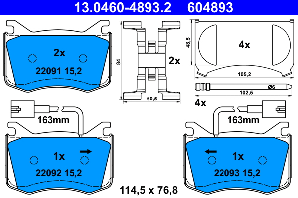 ATE Remblokset 13.0460-4893.2