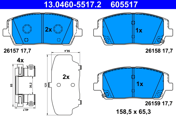 ATE Remblokset 13.0460-5517.2