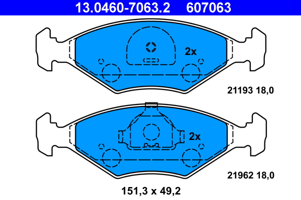 ATE Remblokset 13.0460-7063.2