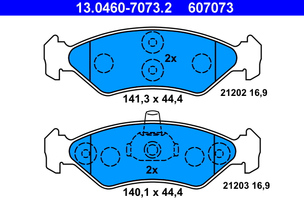 ATE Remblokset 13.0460-7073.2