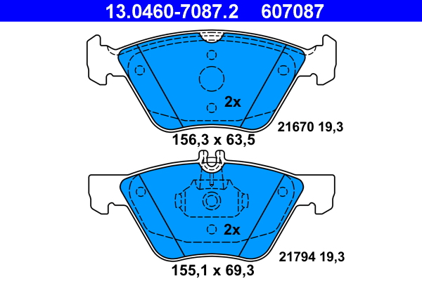 ATE Remblokset 13.0460-7087.2