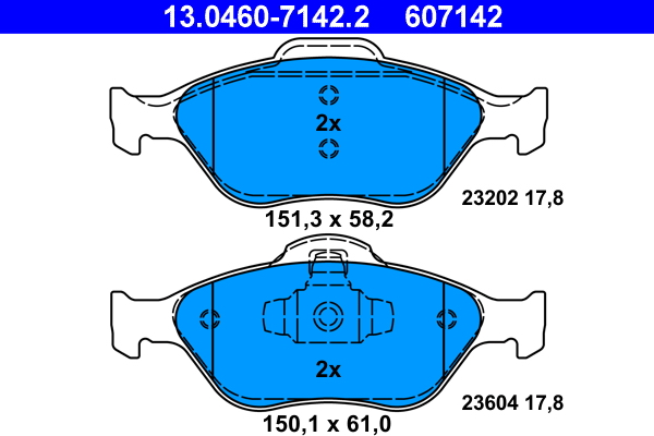 ATE Remblokset 13.0460-7142.2