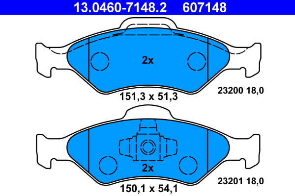 ATE Remblokset 13.0460-7148.2