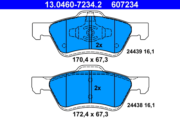 ATE Remblokset 13.0460-7234.2