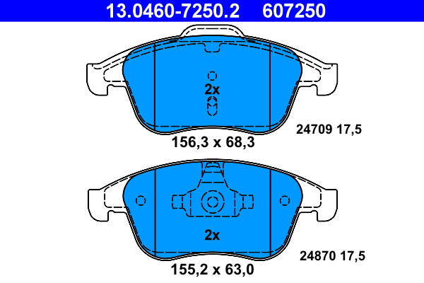 ATE Remblokset 13.0460-7250.2