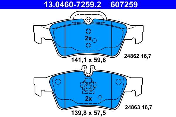 ATE Remblokset 13.0460-7259.2