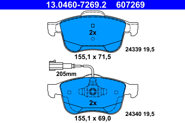 ATE Remblokset 13.0460-7269.2