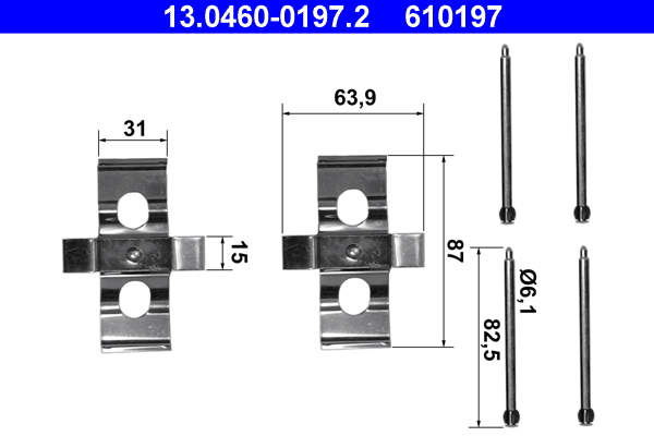 ATE Rem montageset 13.0460-0197.2