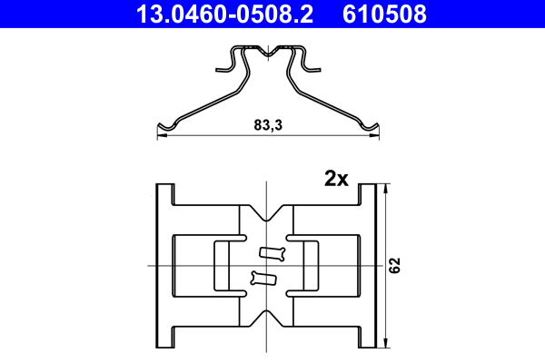 ATE Rem montageset 13.0460-0508.2