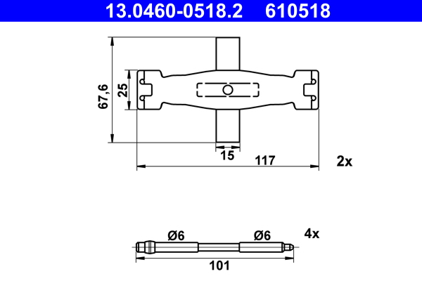 ATE Rem montageset 13.0460-0518.2