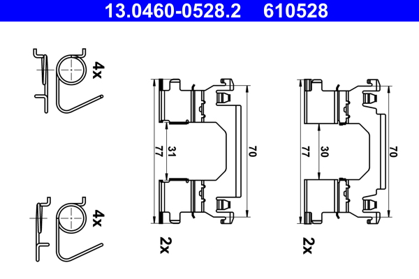 ATE Rem montageset 13.0460-0528.2