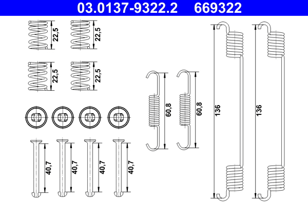 ATE Rem montageset 03.0137-9322.2