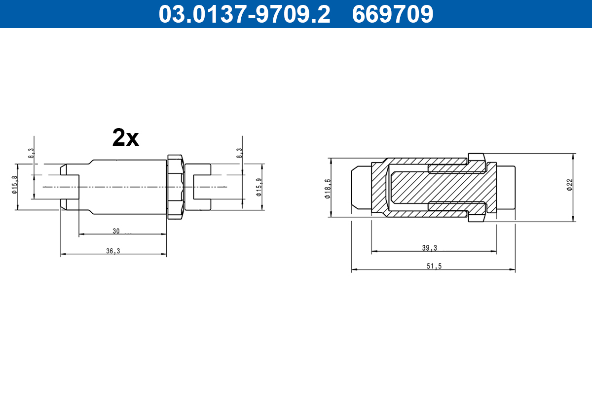 ATE Toebehoren, parkeerremschoen 03.0137-9709.2
