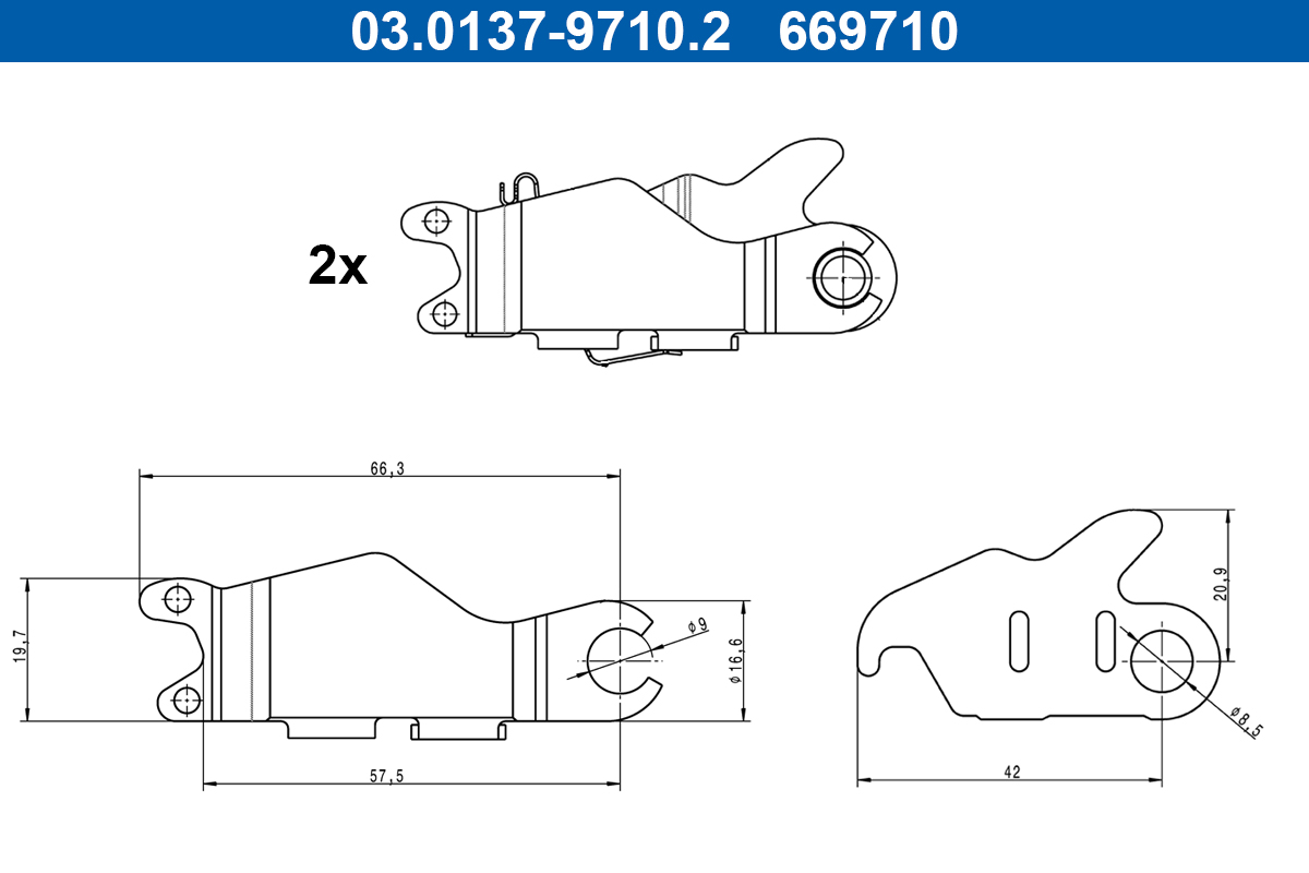 ATE Toebehoren, parkeerremschoen 03.0137-9710.2