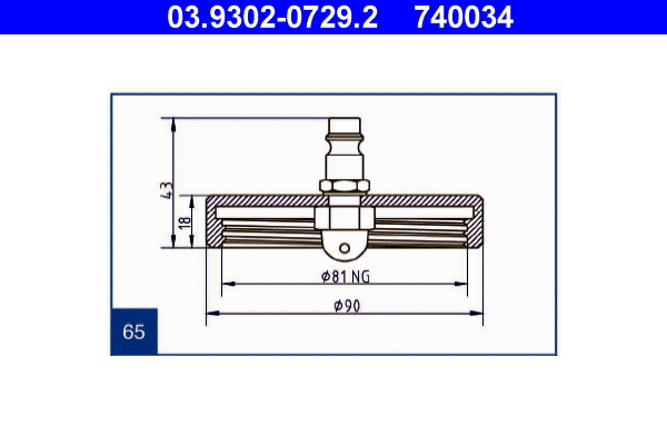 ATE Ontluchtingsaansluiting 03.9302-0729.2