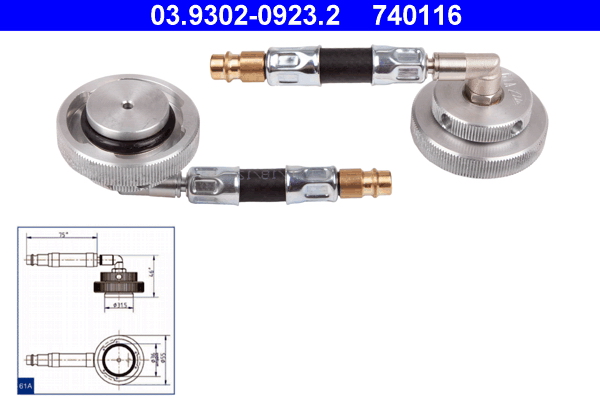 ATE Ontluchtingsaansluiting 03.9302-0923.2