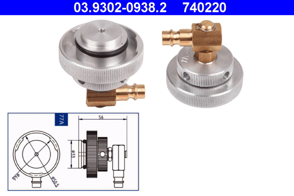 ATE Ontluchtingsaansluiting 03.9302-0938.2