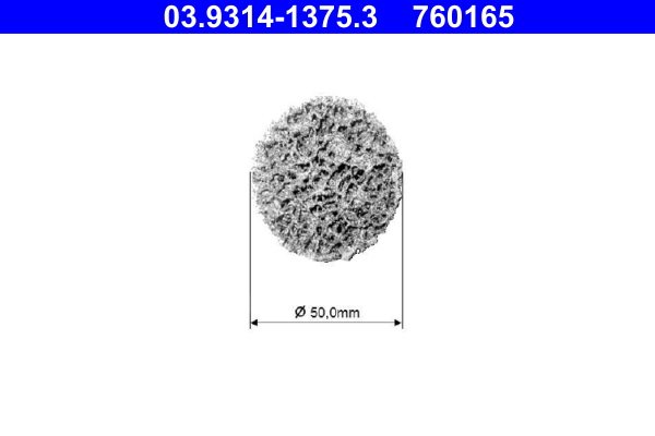 ATE Reinigingsschijf, reinigingsschijf wielnaaf 03.9314-1375.3