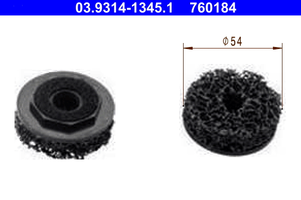 ATE Reinigingsschijf, reinigingsschijf wielnaaf 03.9314-1345.1